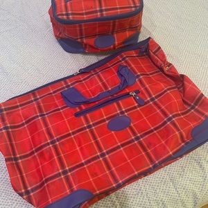 Plaid travel bags